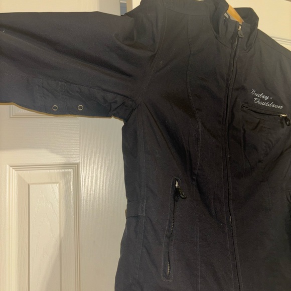 Harley Davidson Jacket Ladies Womens Size Medium Black Quilted/Nylon - Picture 4 of 16